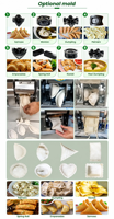 Ligne de production automatique de raviolis pour jiaozi, gyozas et mandus fourrés à la viande, aux légumes et aux fruits de mer
