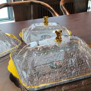 Nouveau <span class=keywords><strong>plateau</strong></span> à fruits rectangulaire <span class=keywords><strong>de</strong></span> style américain, qualité alimentaire, étanche, pour la maison, le salon, la table basse, l'hôtel, <span class=keywords><strong>plateau</strong></span> à fruits secs, à noix - Product Image 1