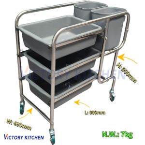 VICTORY KITCHEN Heavy Duty Stainless Steel Folding Four-Tier Adjustable <b>Storage</b> <b>Rack</b> Detachable Design Eco-Friendly Standing - Product Image 3