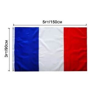 Chine fabricant fournitures 90x150cm monde personnalisé pays Polyester 3x5ft français France drapeau - Product Image 2