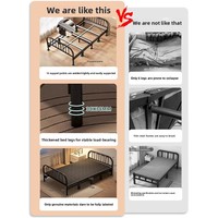 Produits de qualité, design moderne, lit simple en fer, cadre de lit pliant en métal durable, plateforme de lit pour chambre à coucher ou appartement, utilisé dans les écoles