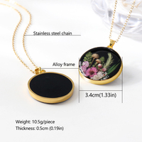 Collier pendentif en forme de champignon avec fleurs séchées faites à la main et breloque en résine transparente pour femmes et filles, bijoux vintage style Fairycore
