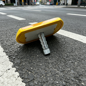Plástico de un solo lado/doble cara reflectante Cat's Eye Road Stud Steady On/luz intermitente para tráfico de construcción de carreteras - Product Image 1