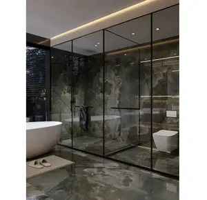 Kunststein im Badezimmer braune gesinterte Steinfliesen für Boden