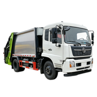 Camion à ordures compacteur Dongfeng Kinland 12CBM à benne arrière, véhicule de collecte des déchets et de compactage sanitaire