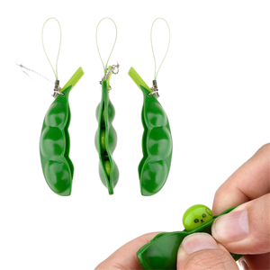 Juguete antiestrés de edamame, guisantes y cacahuetes sin fin, juguete para apretar, llavero colgante antiansiedad, juguete de descompresión para niños - Product Image 1