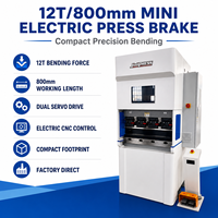Presse plieuse CNC électrique compacte de précision 12T 800mm à double servo pour tôles