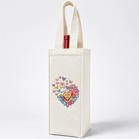 Bolsa de Regalo para Botella de Vino de San Valentín, de Lona de Alta Calidad, Lavable, Reutilizable, Tamaño Personalizado, para Hombres y Mujeres