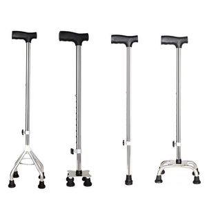 Bastón de Acero Inoxidable de Cuatro Patas, Altura Ajustable, Antideslizante, Ayuda para Personas Mayores, Dispositivo de Asistencia para la Movilidad - Product Image 1
