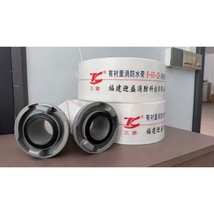 Manguera Contra Incendios de Poliéster Revestida de PVC de Alta Presión (8 Bares), 65 mm de Diámetro, 25 Metros, Manguera Plana para Extinción de Incendios - Product Image 1