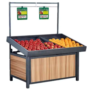 Étagère de présentation simple face pour supermarché, 3 niveaux, pour <span class=keywords><strong>fruits</strong></span> <span class=keywords><strong>et</strong></span> légumes, en métal écologique - Product Image 4