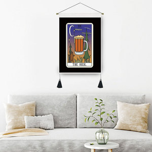 พรมแขวนผนังรูปปั้นพระพุทธรูปแบบสั่งทำ,ผ้าลินินผสมคอตตอนสำหรับประดับบ้านสไตล์นอร์ดิกภาพศิลปะแขวนผนังติดผนังขนาด35*50ซม. - Product Image 1