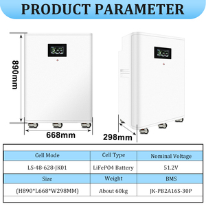 HAKADI 16S 628A EVE MB56 Celle Scatola Batteria al Litio Fai-da-te per Sistemi Solari 32kWh Pacco Batteria Accumulo Energetico Domestico - Product Image 4