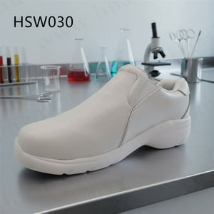 ZYF, Zapatos de Seguridad Antibacterianos Blancos/Negros de Fácil Acceso para Inspección de Medicamentos, Minimizan la Fatiga, Zapatos de Trabajo con Suela Antideslizante, Populares en EE. UU. HSW030 - Product Image 2