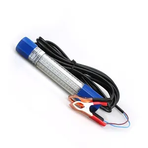 12v-24v 8W LED IP68 Lure Bait bulucu gece balıkçılık tekne dalgıç derin damla sualtı ışığı ile akü maşası