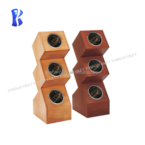 Plato para servir aperitivos, plato de madera para <span class=keywords><strong>buffet</strong></span> con asa, exhibición de comida para fiesta de boda, platos redondos de madera para cena de pizarra negra - Product Image 1