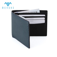 Dompet Kartu Tipis Anti-RFID Kulit Asli dan Serat Karbon Berkualitas Tinggi Buatan Pabrik, Merek Ternama untuk Pria