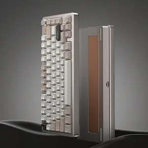 विंडोज़ एंड्रॉइड के लिए एल्यूमिनियम मैकेनिकल कीबोर्ड वायरलेस 2.4G/USB-C गेमिंग कीबोर्ड डुअल सुपर प्रोग्रामेबल बटन