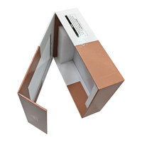Boîte en pulpe moulée biodégradable et écologique, personnalisable, recyclable, avec fenêtre, type boîte en pulpe moulée avec fenêtre, boîte de couleur