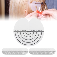 Protections de bouclier thermique de cheveux personnalisées 100 pièces avec échelle monotrou clair Fusion colle protecteur outils d'extension de cheveux pour cheveux
