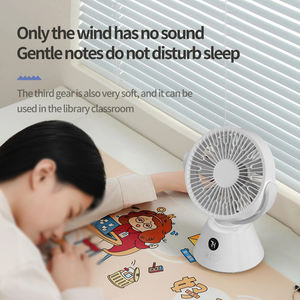 360 °   Ventilador de Escritorio Giratorio con Pantalla Digital, Ventilador de Refrigeración Portátil Silencioso para el Verano - Product Image 5