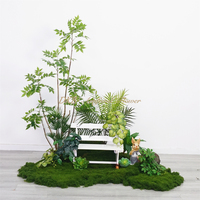 Plantes vertes artificielles en soie pour la décoration intérieure moderne de mariages de luxe et d'Halloween