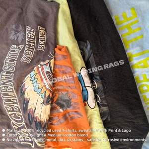 Trapo Industrial Colores the Rag Company, Trapos de Algodón Impresos para Uso Industrial, Trapos de Camisetas para Limpieza - Product Image 4