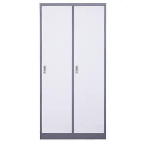 hot sell supplier finished shelf metal green steel 2 door locker