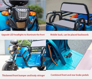 Triciclo Eléctrico de Carga, Tipo King, Volquete, Agrícola, Fabricantes Transfronterizos, Carrocería Abierta, Batería de 12V - Product Image 5