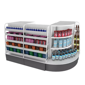 <span class=keywords><strong>Mostrador</strong></span> <span class=keywords><strong>de</strong></span> Caja Moderno y Elegante, Modular, <span class=keywords><strong>de</strong></span> Acero/Metal/<span class=keywords><strong>Madera</strong></span>, para Supermercados - Product Image 1