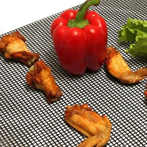 Non-stick Barbecue Mesh Mat Reusable Heat Resistance <b>BBQ</b> Baking Net Pad Kitchen Cooking Smoker Mat Liner Accessories <b>Tool</b> - Product Image 5