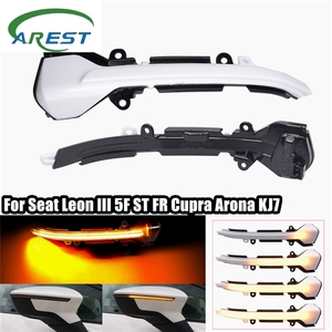 Luz intermitente dinámica de desplazamiento de ala lateral para <span class=keywords><strong>Seat</strong></span> Leon III Mk3 5F ST <span class=keywords><strong>FR</strong></span> Cupra <span class=keywords><strong>Arona</strong></span> KJ7 2013 2014 2015 2017 2018 - Product Image 1