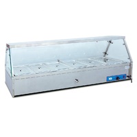 Équipement de restaurant dessus de table bain marie chauffe-plat électrique commercial en acier inoxydable