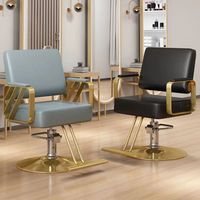 Chaise de barbier moderne en métal portable pompe hydraulique professionnelle repose-pieds réglable pour les salons de coiffure atelier de salons de beauté