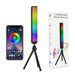 Giảm Giá Sốc Đèn LED Ba Chân 3D RGB Đèn Nhận Dạng Nhịp Điệu Điều Khiển Âm Thanh Âm Nhạc Với Màu Sắc Điều Khiển Bằng Ứng Dụng