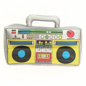 80s <span class=keywords><strong>90s</strong></span> décorations de fête <span class=keywords><strong>Hip</strong></span> <span class=keywords><strong>Hop</strong></span> thème fête fournitures <span class=keywords><strong>Radio</strong></span> Boom Box Microphone orgue électronique PVC jouets gonflables - Product Image 5