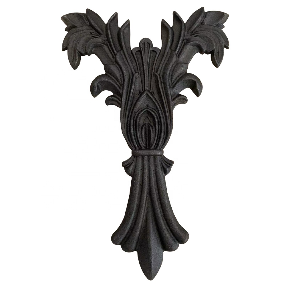 Современное железное ограждение, верхнее украшение, стальные листья, кованые железные ворота, сварочные украшения