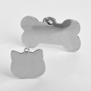 National Pet Bone And <b>Cat</b> Shape Anti Lost <b>Tags</b> For Pets Simple Design Solid Pattern Engraved Identification <b>Tags</b> - Product Image 1