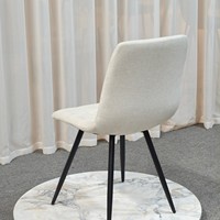 Chaise d'appoint matelassée à carreaux de luxe léger, prix direct de gros, chaise de salle à manger moderne en mousse haute densité avec pieds en fer, pour la maison, le bureau et le parc
