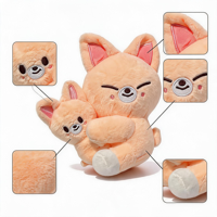 Supplier Pabrik Terverifikasi Boneka Hewan Lucu Super Lembut Bahan Katun Kawaii, Boneka Isi Dakron Serigala Kelinci Rubah, Hadiah Ulang Tahun Natal Anak