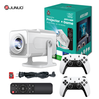 JUNUO Meilleur Prix Projecteur de Jeu 30000 Jeux Android 11 Console de Jeu Vidéo Wi-Fi Projecteur de Jeu Portable Home Cinéma HCS350pro