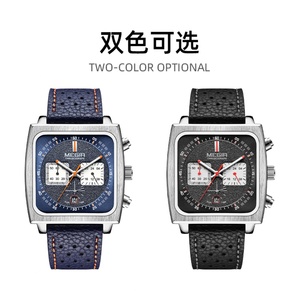 Nuevo Reloj Cronógrafo Megir 2022 para Hombre, Esfera Cuadrada 2182, Reloj Multifunción con Cronógrafo, Relojes de Cuero para Hombre - Product Image 6