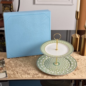 Service de gâteaux en céramique haut de gamme, écologique, en porcelaine fine (Bone China) avec motif végétal, fourni directement par l'usine - Product Image 1