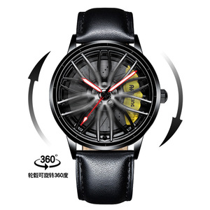 Svj Người Đàn Ông Sang Trọng Của Đồng Hồ Thương Hiệu Hàng Đầu Đồng Hồ Chống Thấm Nước Với Thực 3D Xe Bánh Xe Mô Hình Bmvv M4 Đồng Hồ Đeo Tay Có Tính năng Da Ban Nhạc - Product Image 6