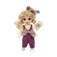 Poupée BJD Reborn exquise multi-articulée personnalisée de 6 pouces jouet en vinyle réaliste de princesse pour enfants 16-17cm en plastique réaliste