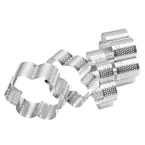 Ensemble de découpoirs à biscuits en acier inoxydable perforé 304ss, formes de fleurs et rondes pour la pâtisserie et le fondant - Product Image 3