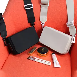 Handbag 2024 New Women's Silicone Square Bag Portable Silicone Crossbody Bag Silicone Wallets And Handbags