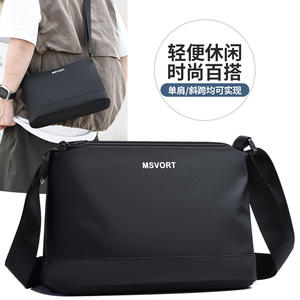 Bolso Bandolera Msvort para Hombre, Pequeño, Negro, de Tela Oxford, Ligero, Informal, para Uso Diario, Verano 2025 - Product Image 5