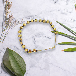 Collar Minimalista de Aleación con Cuentas, Cadena Geométrica Dorada para Clavícula, Accesorio de Joyería, Origen Yiwu - Product Image 4