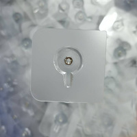Petit crochet en acier inoxydable pour accrocher au mur Accessoires de bain et de cuisine adhésifs forts pour le bain, la cuisine et le salon
